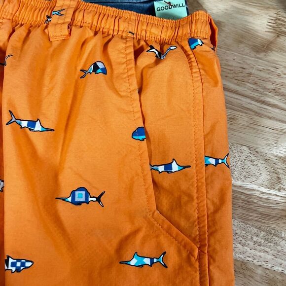 COLUMBIA PFG PULL ON FISH PRINT SWIM TRUNKS OMNI-SHADE LINED SIZE MEDIUM - Picture 4 of 7